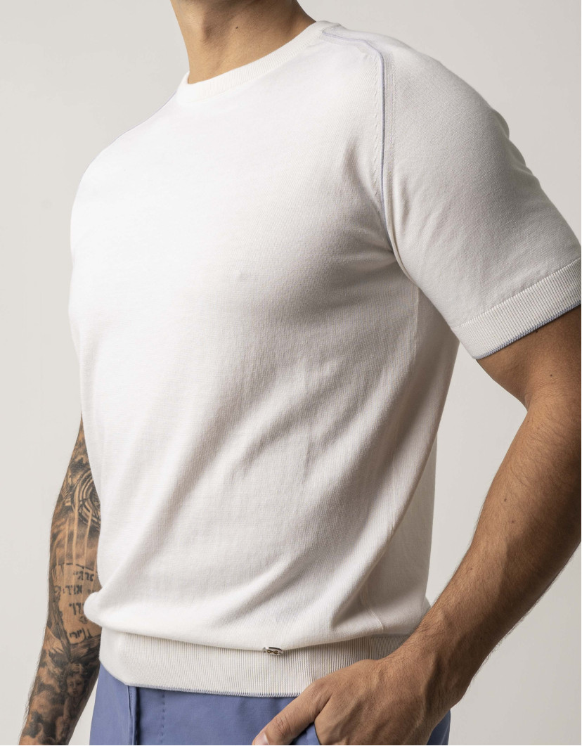 Castello d'Oro White Knitwear T-shirt   image